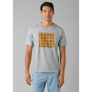 NWT Prana Roots Studio Graphic T Heather Grey TShirt Size S